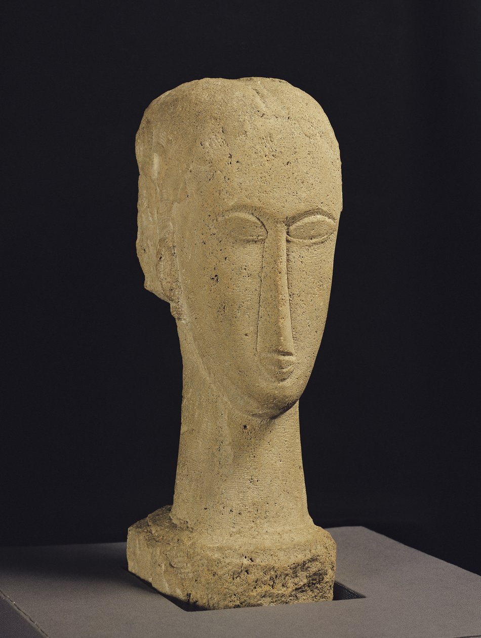 Głowa, ok. 1911-12 (kamień) autorstwa Amedeo Modigliani