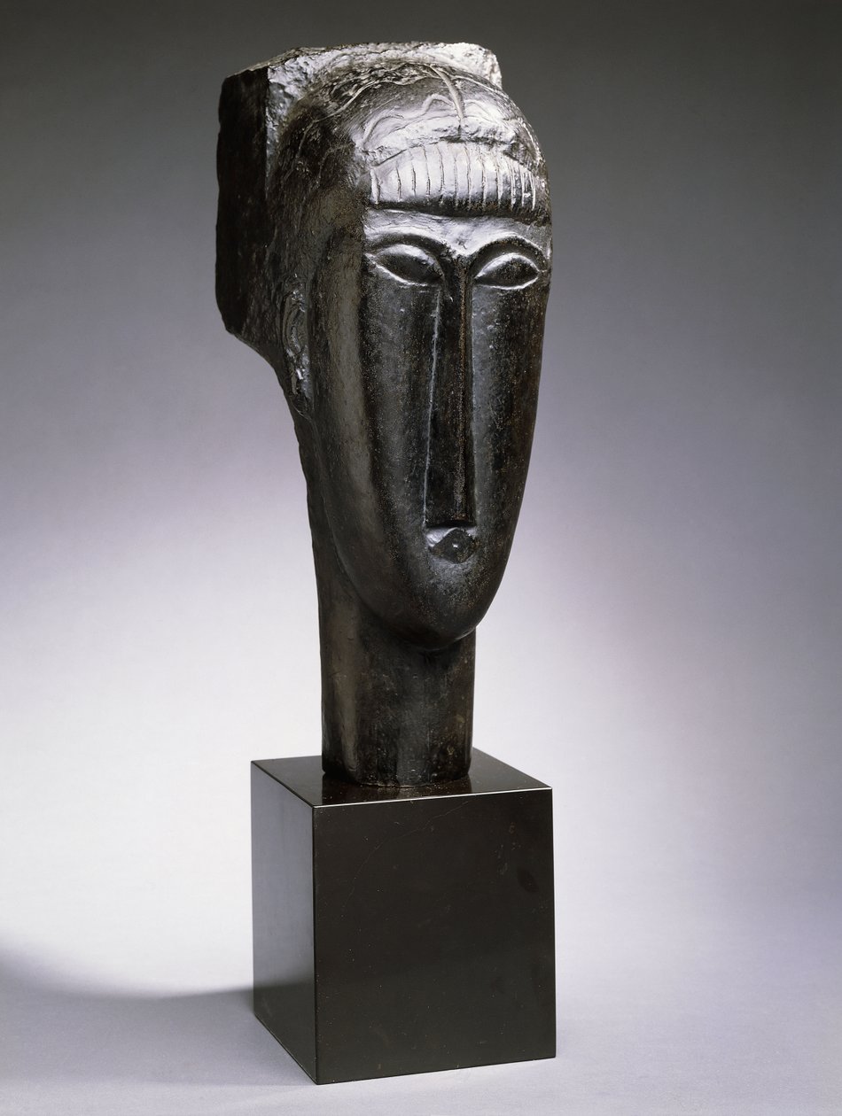 Głowa kobiety z grzywką; Tete de Femme a la Frange, 1912 autorstwa Amedeo Modigliani
