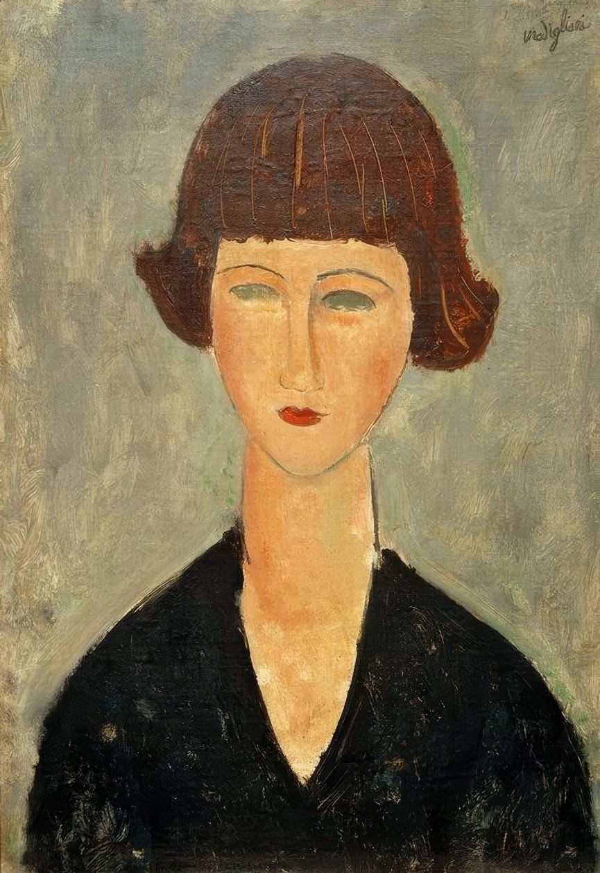 Młoda brunetka autorstwa Amedeo Modigliani