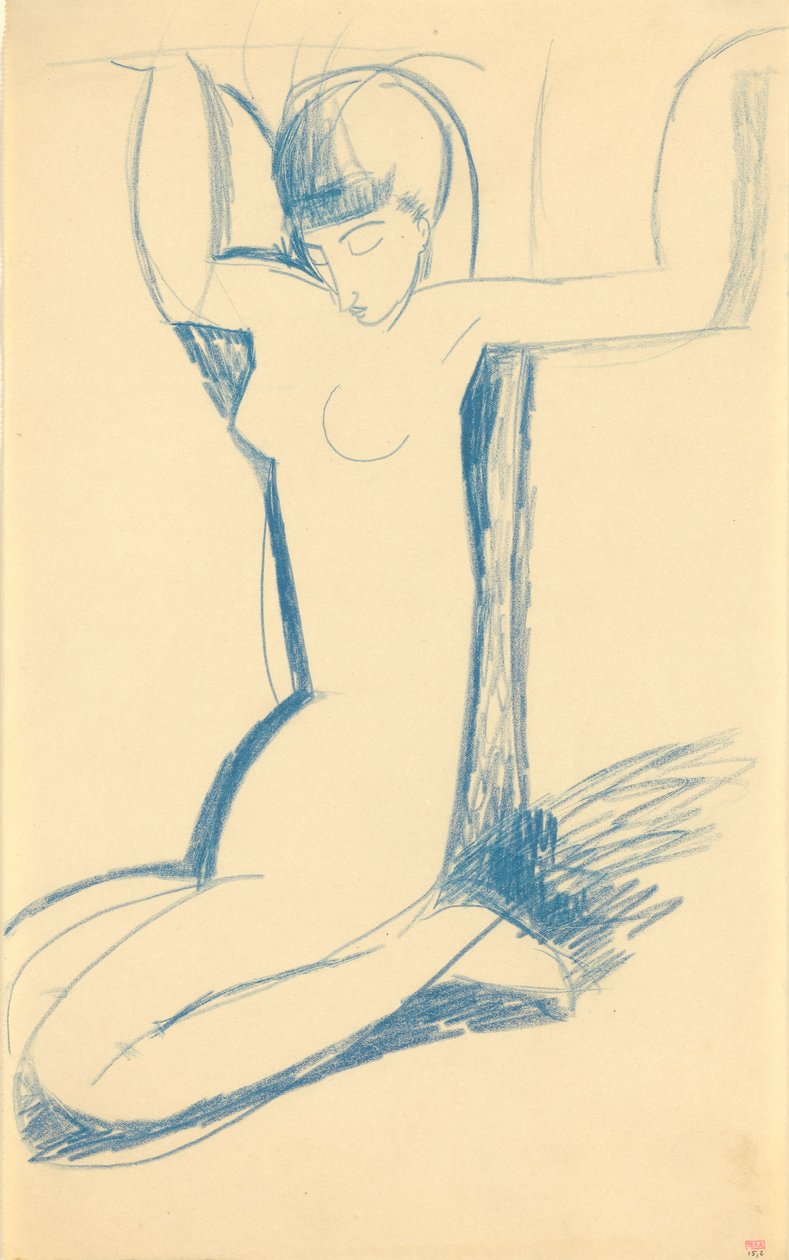 Klęcząca Niebieska Kariatyda, ok. 1930 r. 1911 autorstwa Amedeo Modigliani
