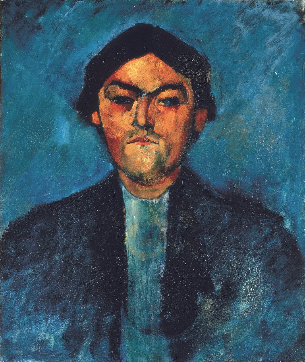 Typograf (Pedro), ok. 1909 (olej na płótnie) autorstwa Amedeo Modigliani