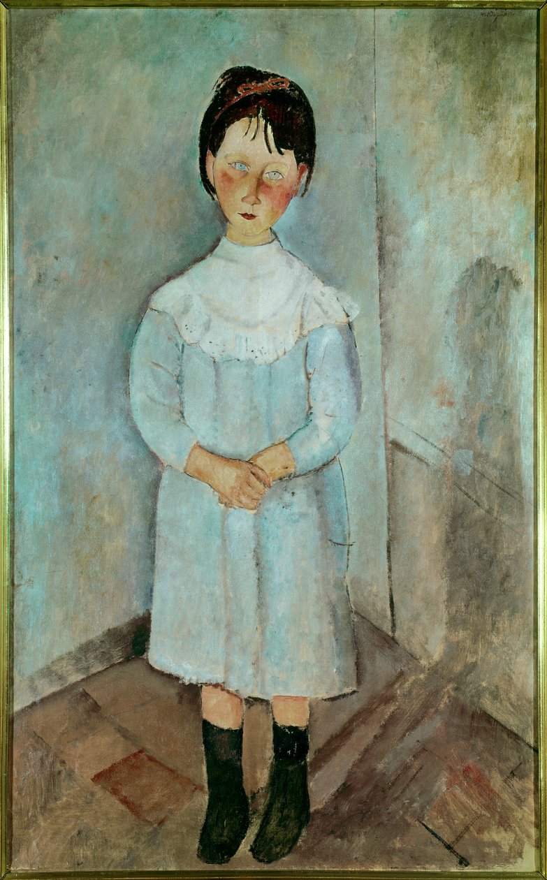 Mała dziewczynka w niebieskim 1918 autorstwa Amedeo Modigliani