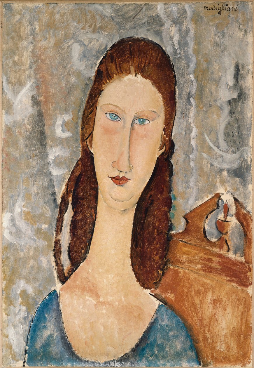 Portret Jeanne Hebuterne (olej na płótnie) autorstwa Amedeo Modigliani