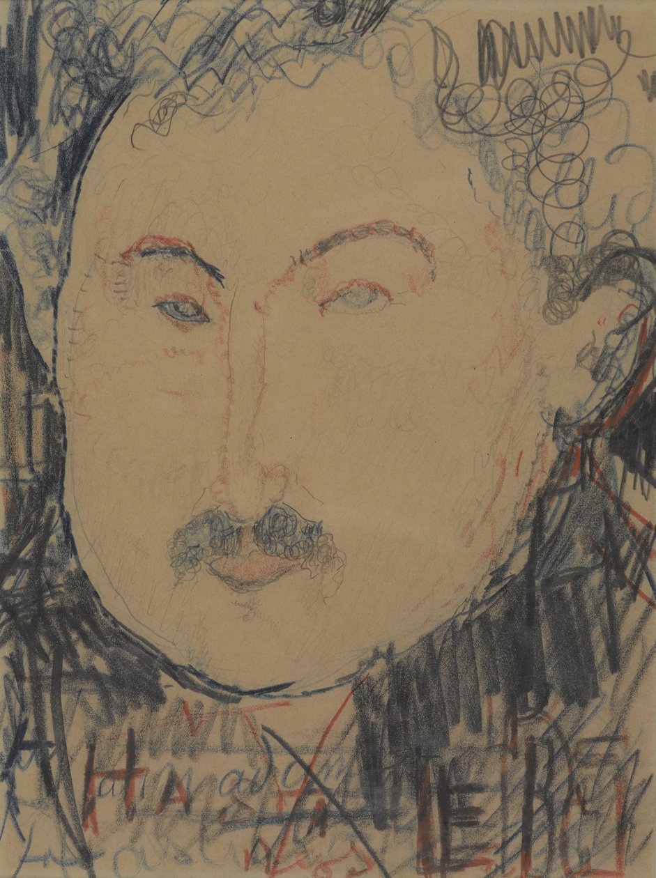 Portret Adolphe Baslera, ok. 1916 (kredka Conté) autorstwa Amedeo Modigliani