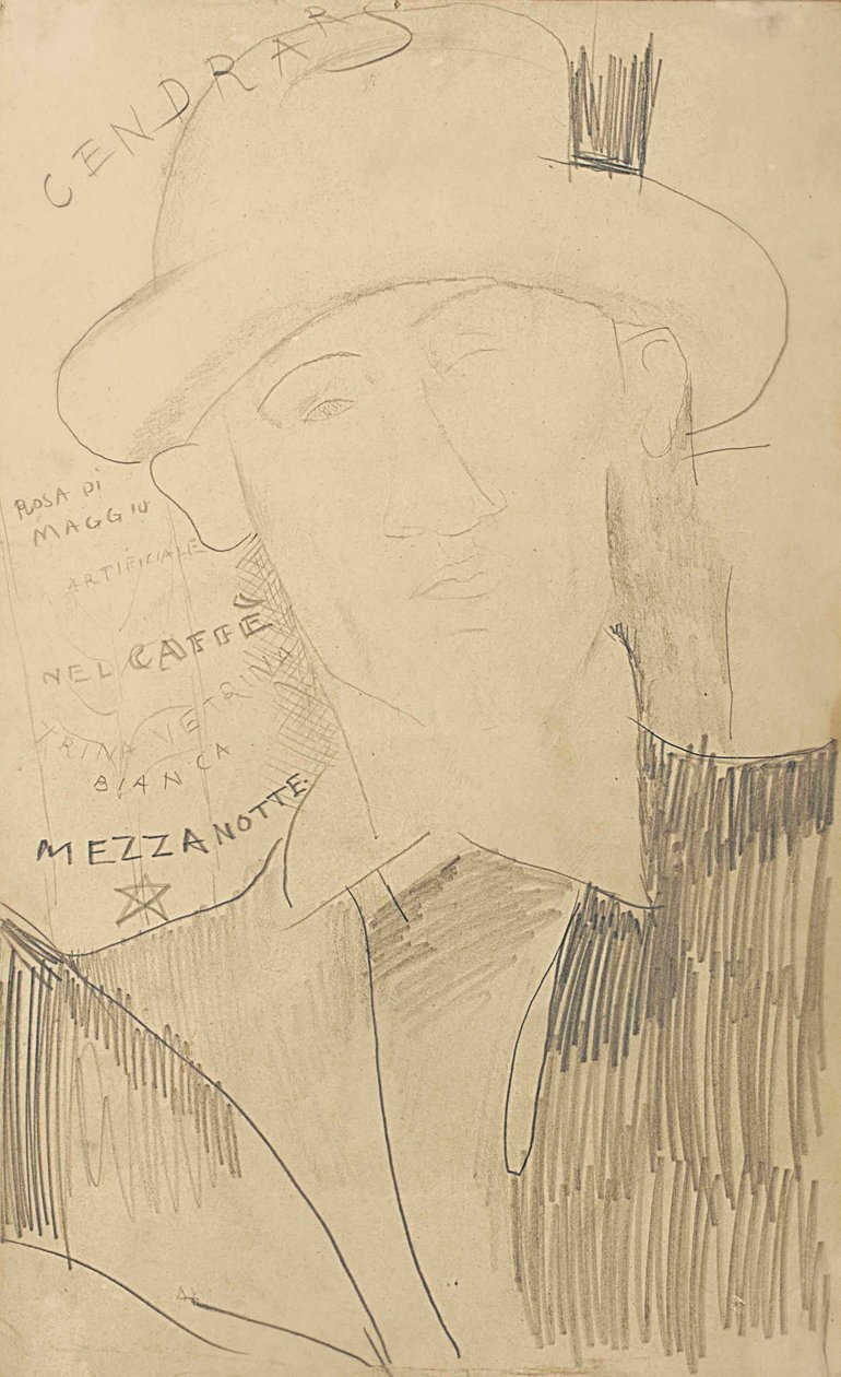 Portret Blaise Cendrars, ok. 1916-18 autorstwa Amedeo Modigliani
