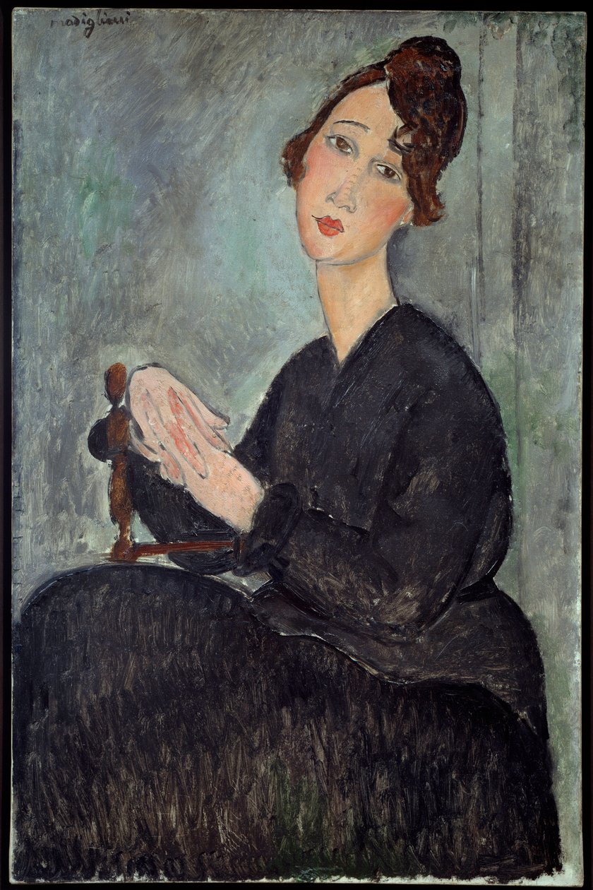 Portret Dedie (Odette Hayden) Obraz Amedeo Modigliani (1884-1920) 1918 Nd. 0,92x0,6 m - Paryż, musee national d