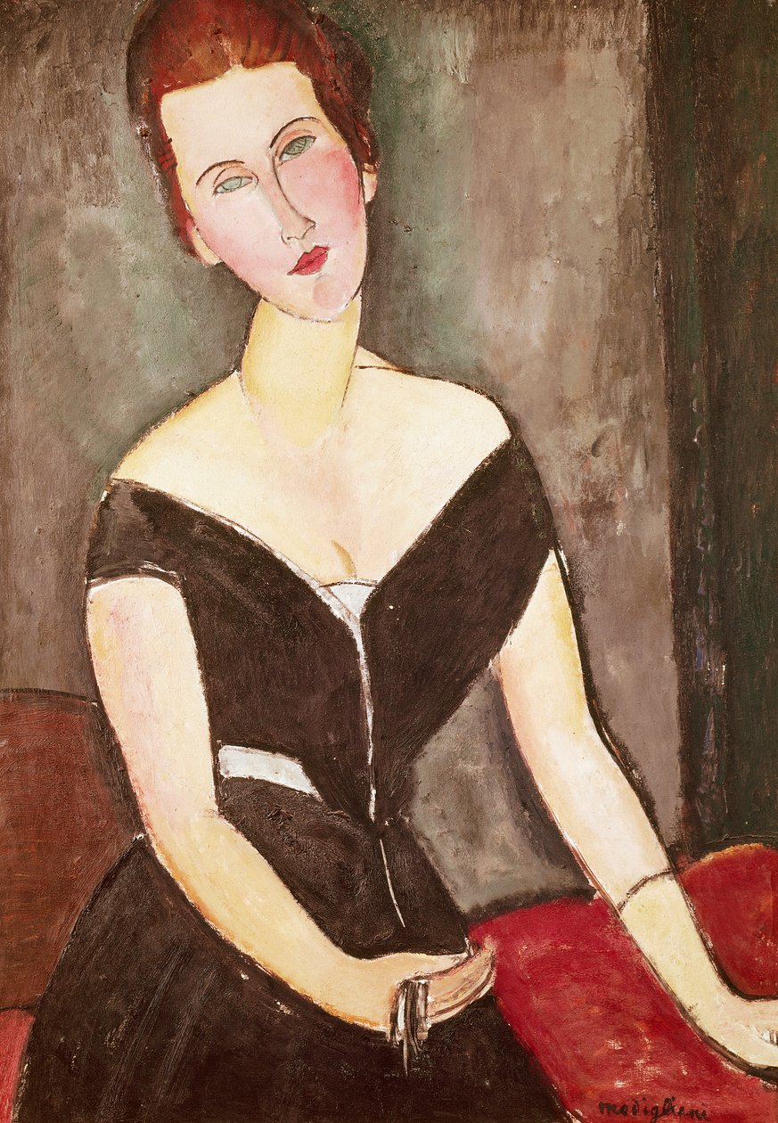 Portret Madame Georges Van Muyden, Amedeo Modigliani (1884-1920), olej na płótnie autorstwa Amedeo Modigliani