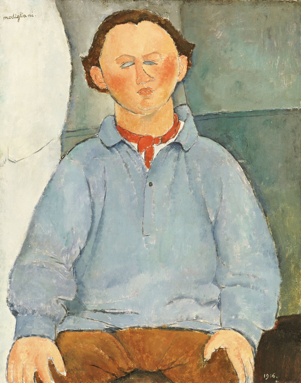 Portret Oscara Miestchanioffa, ok. 1916 r. autorstwa Amedeo Modigliani