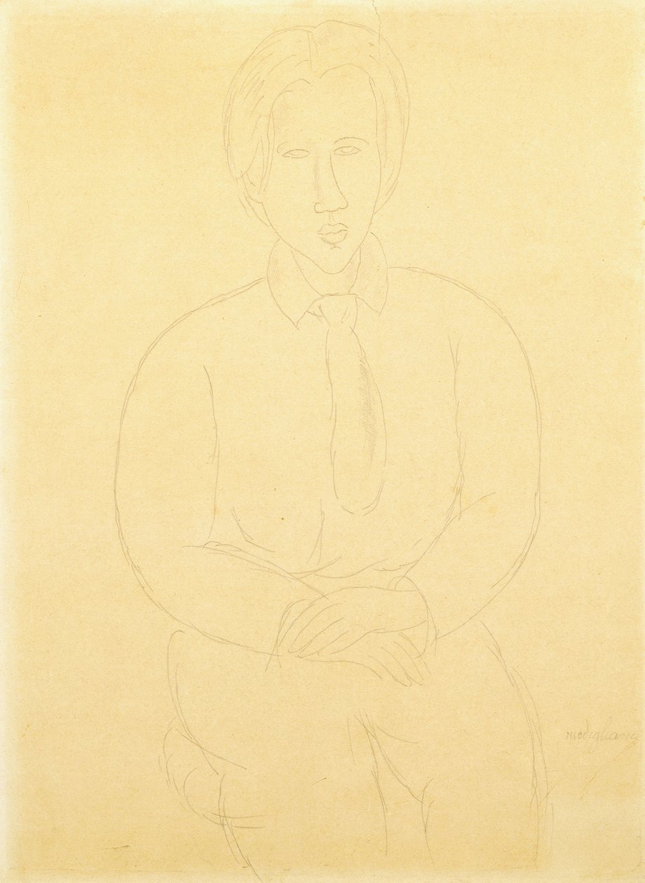 Portret siedzącej Sutyny, 1917 autorstwa Amedeo Modigliani