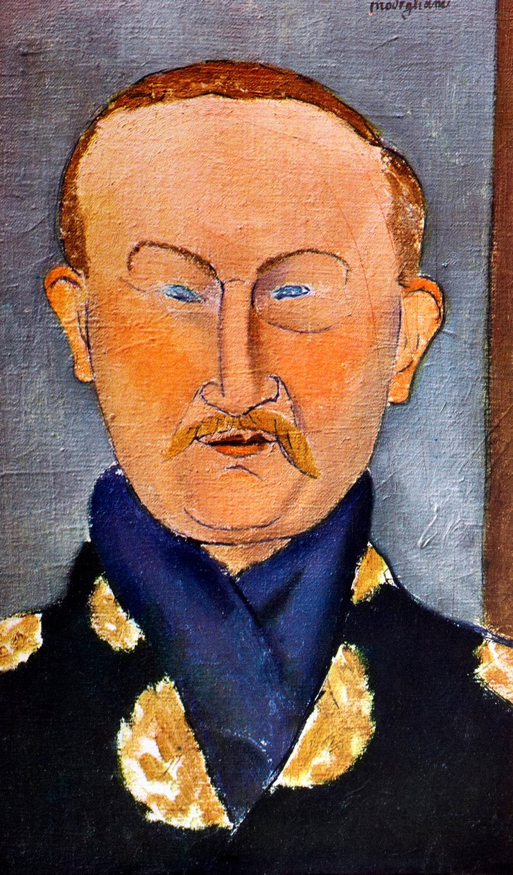 Portret malarza Léona Baksta 1866-1924, 1917 autorstwa Amedeo Modigliani