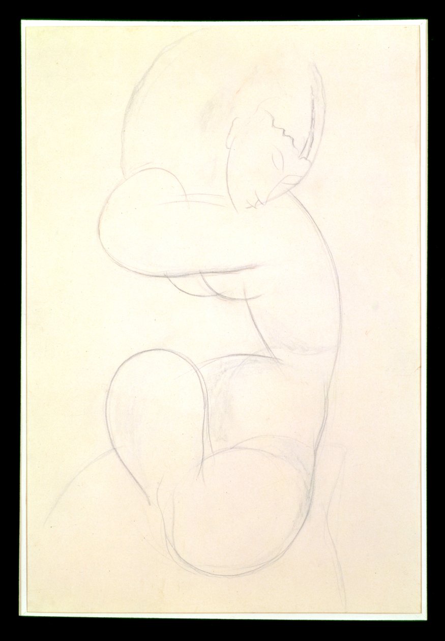 Siedząca kobieta nago autorstwa Amedeo Modigliani