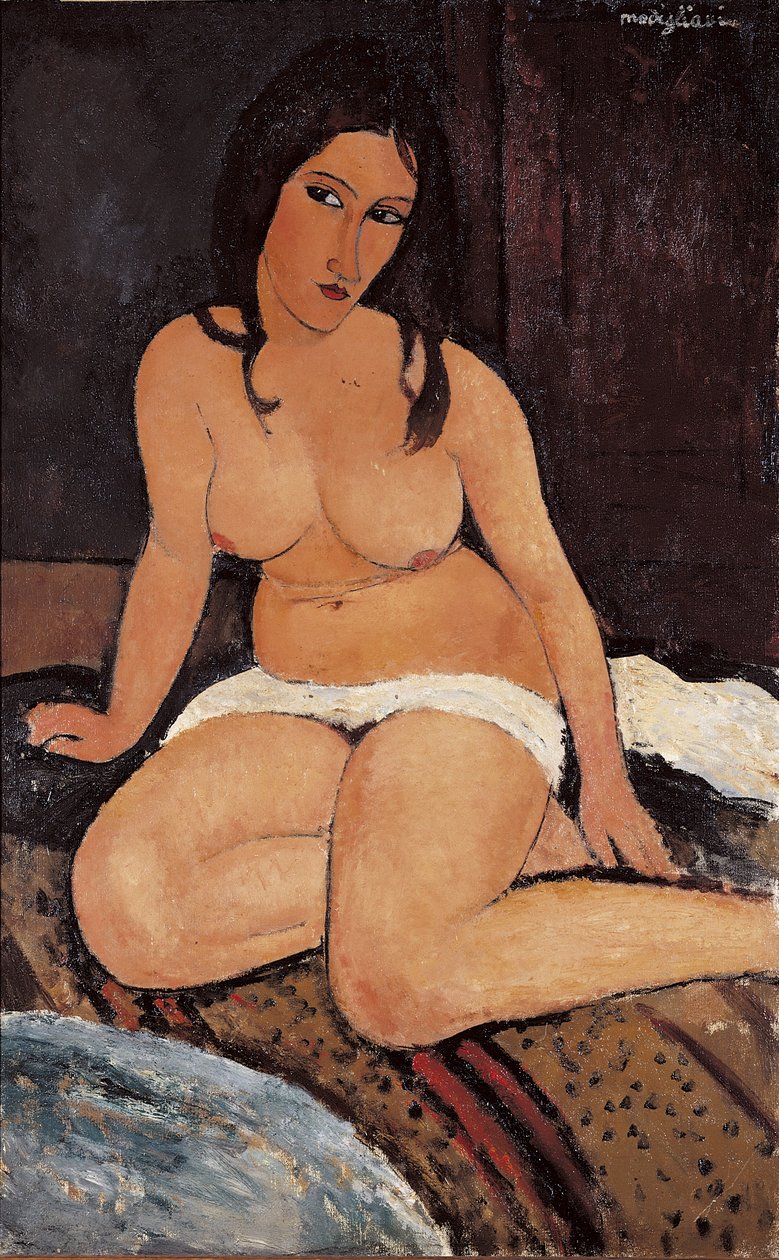 Siedzący akt, 1917 autorstwa Amedeo Modigliani