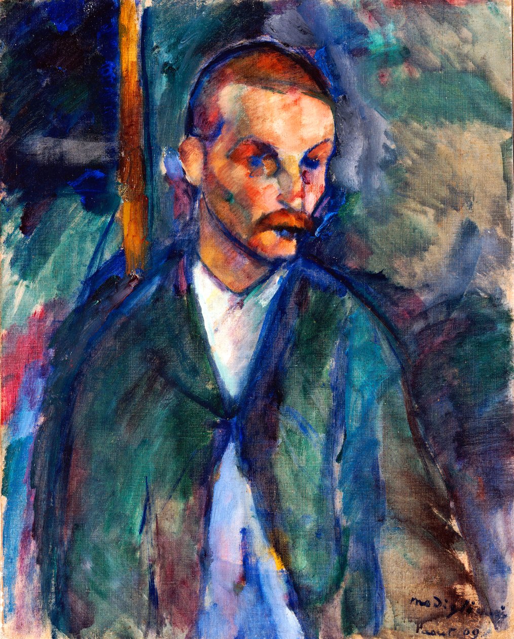 Żebrak z Livorno, sierpień 1909 (olej na płótnie) autorstwa Amedeo Modigliani