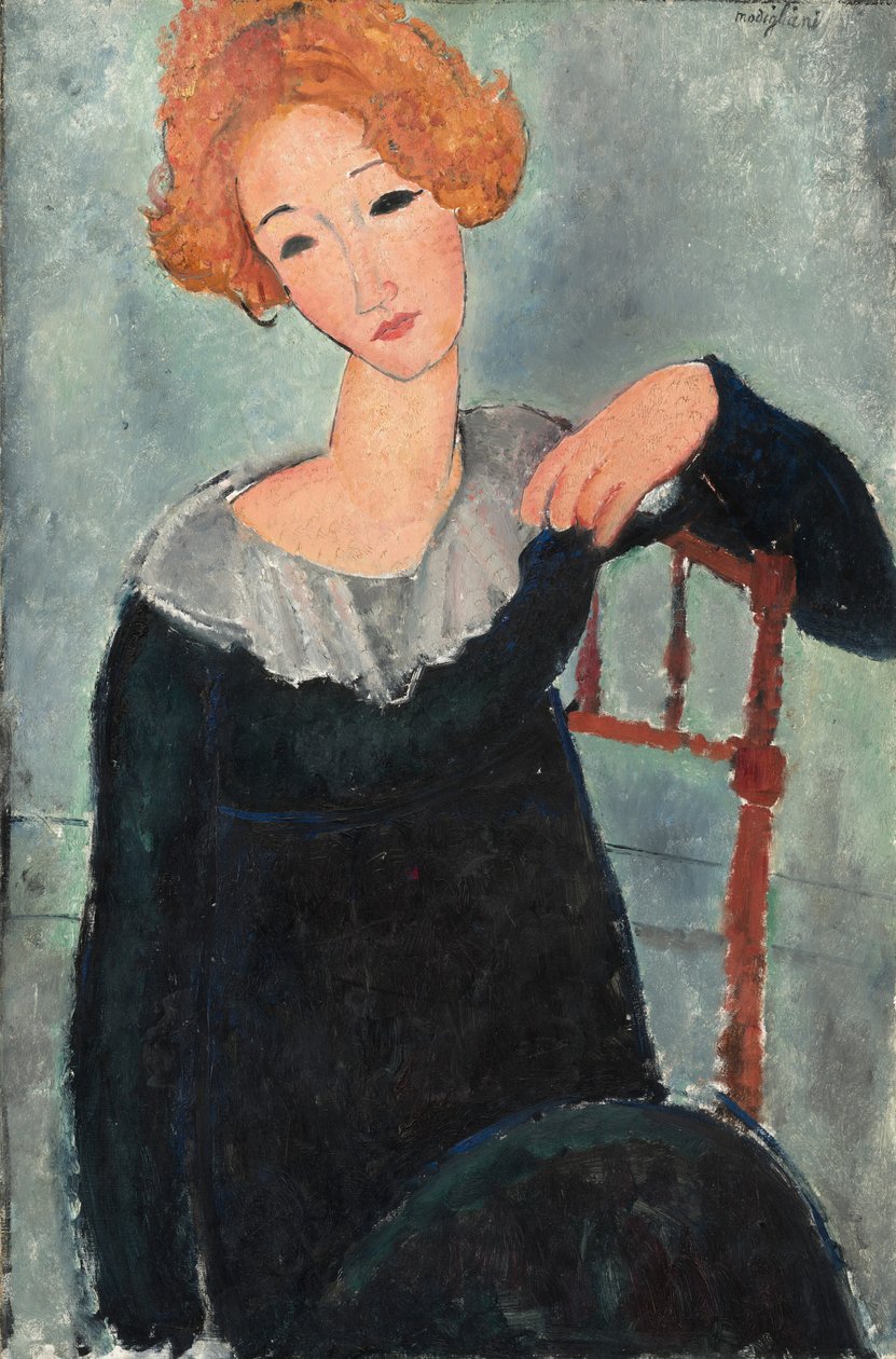 Kobieta o rudych włosach autorstwa Amedeo Modigliani