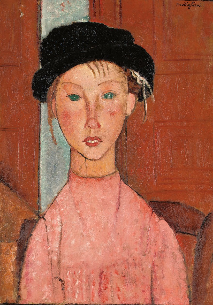 Młoda dziewczyna w berecie, 1918 autorstwa Amedeo Modigliani