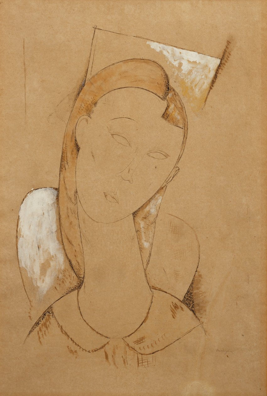 Młoda kobieta; Młoda kobieta, ok. 1917-1918 autorstwa Amedeo Modigliani