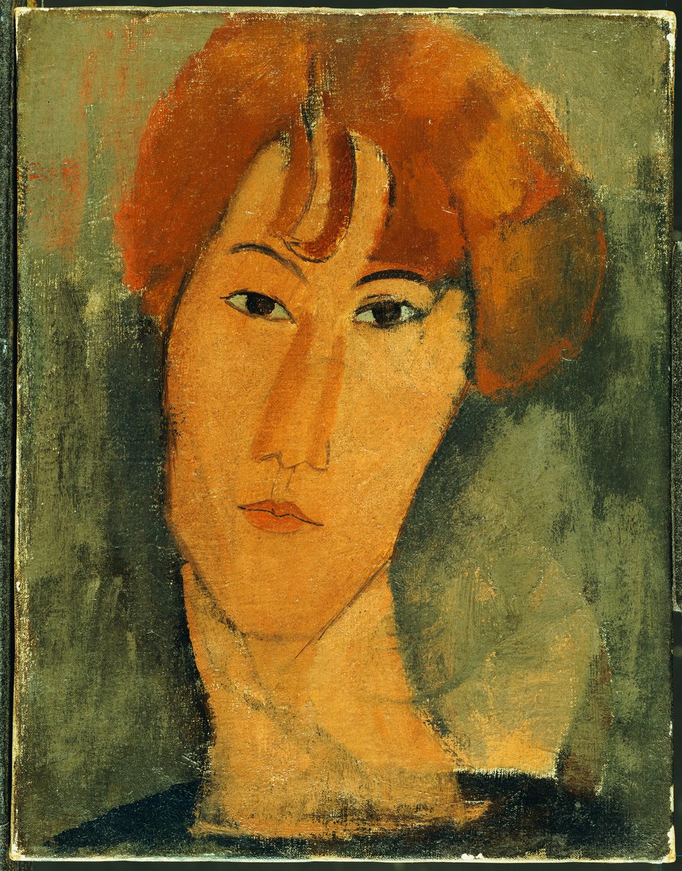 Młoda kobieta z rudymi włosami w obroży autorstwa Amedeo Modigliani