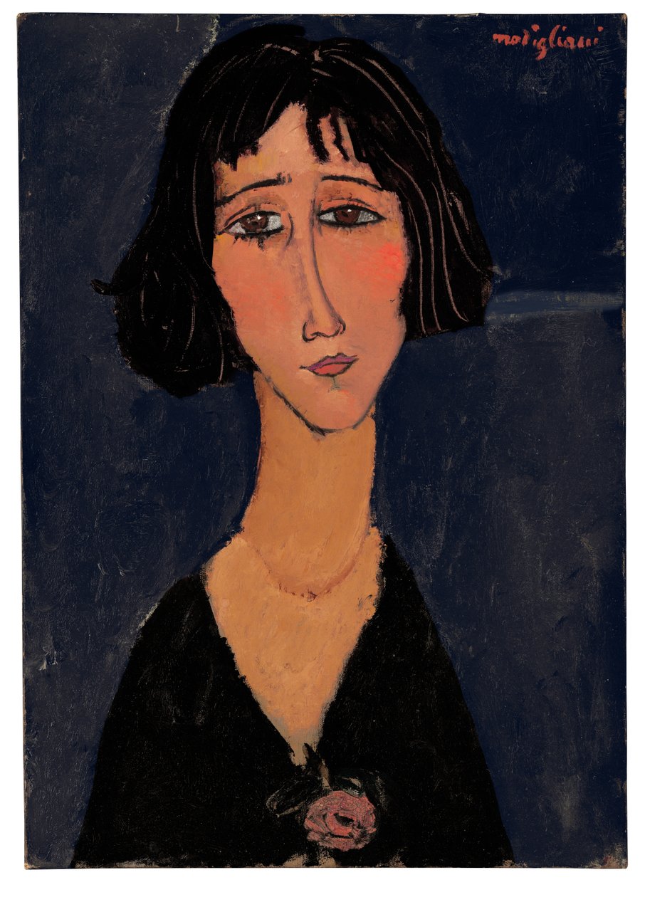 Młoda kobieta z różą autorstwa Amedeo Modigliani