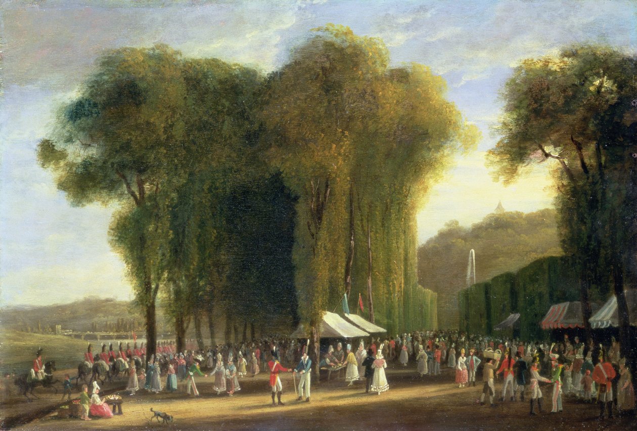 Jour de Fete w St.Cloud: brytyjscy żołnierze na służbie, wrzesień 1815 (panel) autorstwa Amelia Long
