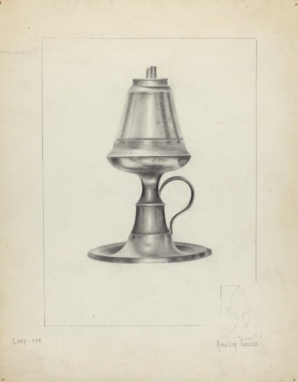 Lampa kamfenowa autorstwa Amelia Tuccio