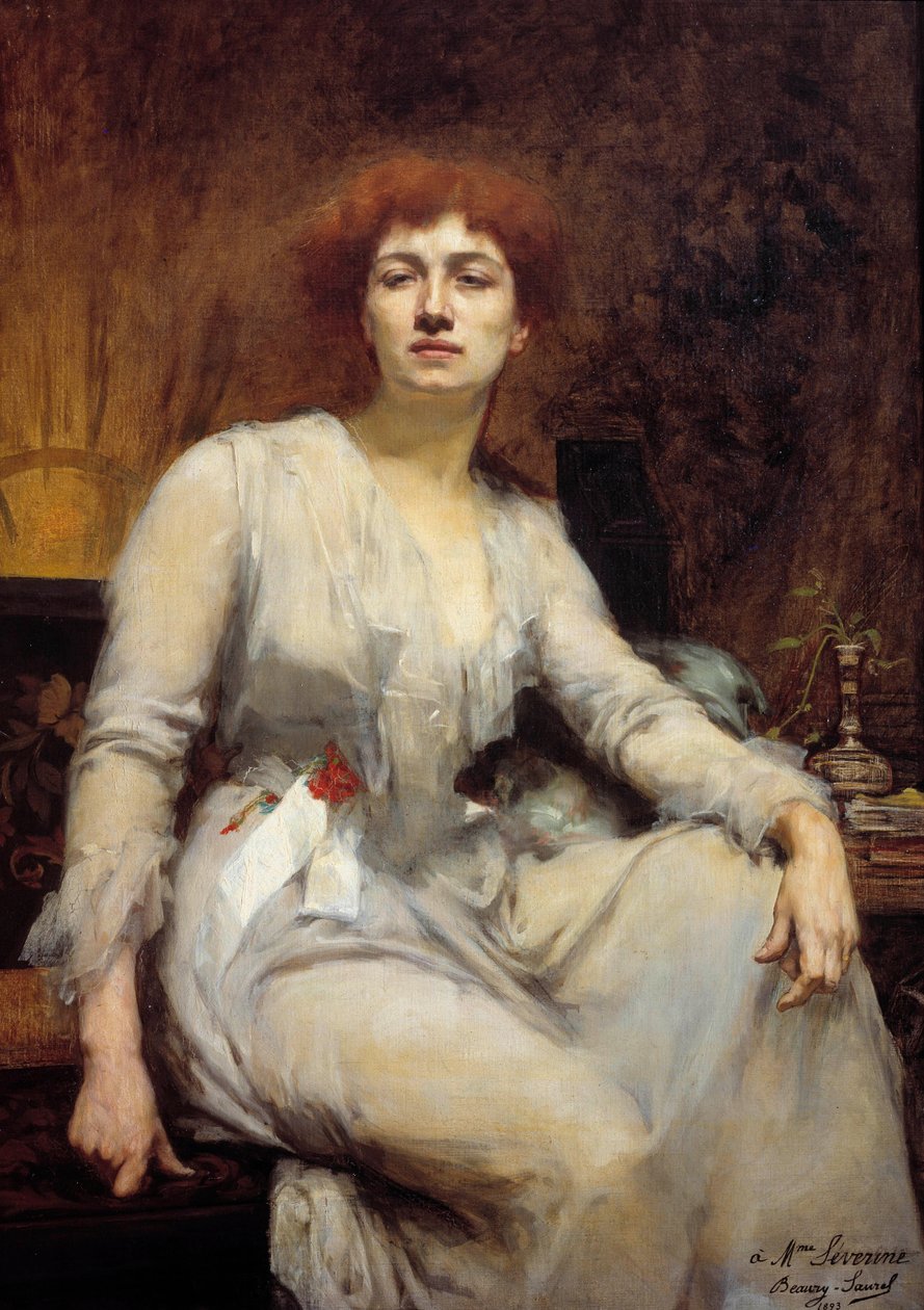 Portret Severine (żona Caroline Remy Guebhard) (1856-1929), dziennikarka socjalistyczna Obraz Amelie Beaury Saurel (? -1924) 1893 nd. 1,2x0,87m. Paryż, Muzeum Carnavalet autorstwa Amelie Beaury Saurel