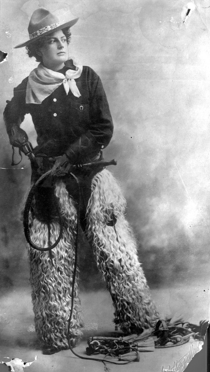 Adele Voughle, kowbojka, ok. 1880-1900 autorstwa American Photographer