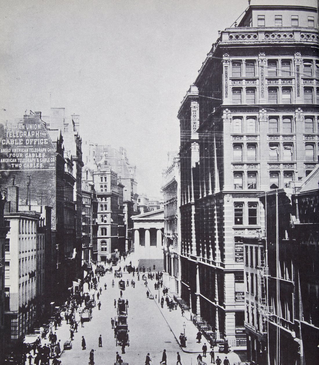 Broad Street, patrząc w stronę Wall Street, Nowy Jork, 1893 autorstwa American Photographer