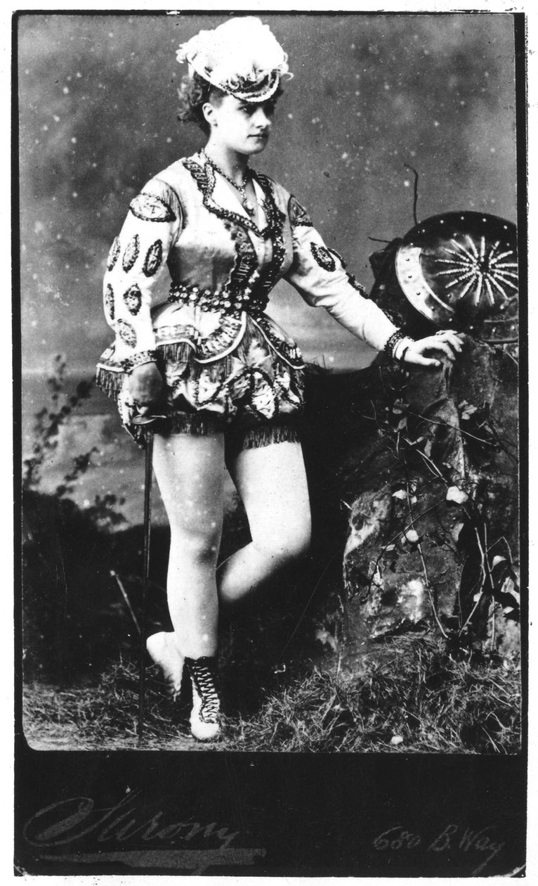 Carte de Visite niezidentyfikowanej aktorki, ok. 1870-90 (druk albumowy) autorstwa American Photographer