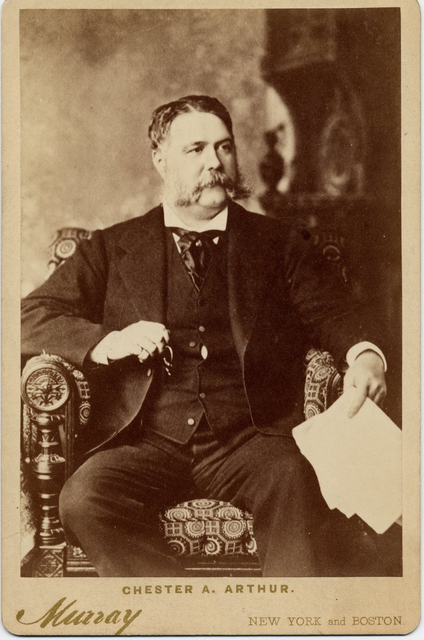 Chester Alan Arthur (1829-1886), 21. prezydent Stanów Zjednoczonych Ameryki, fot. Murray z Bostonu (zdjęcie albumu) autorstwa American Photographer