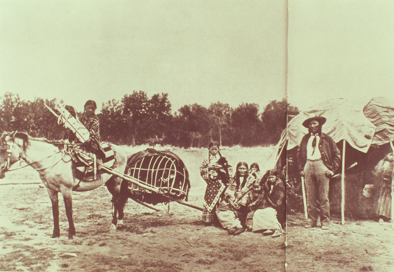 Indianie Cheyenne w ruchu, 1878 autorstwa American Photographer