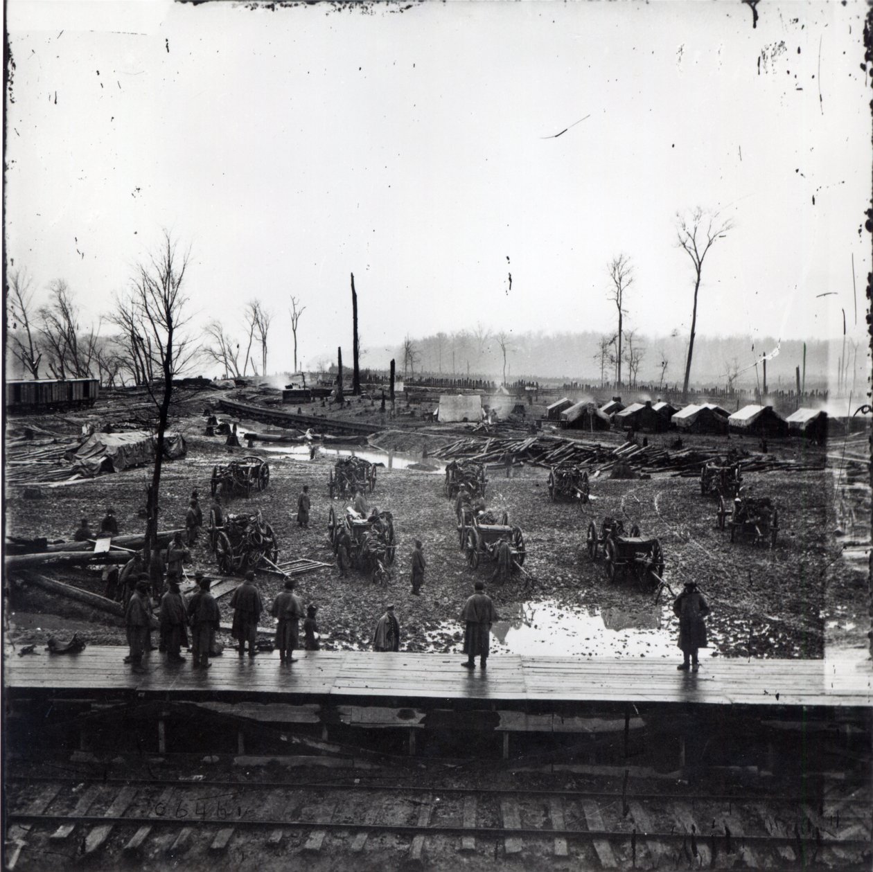 Baterie Konfederatów w Johnsonville, Tennessee, listopad 1864 r autorstwa American Photographer