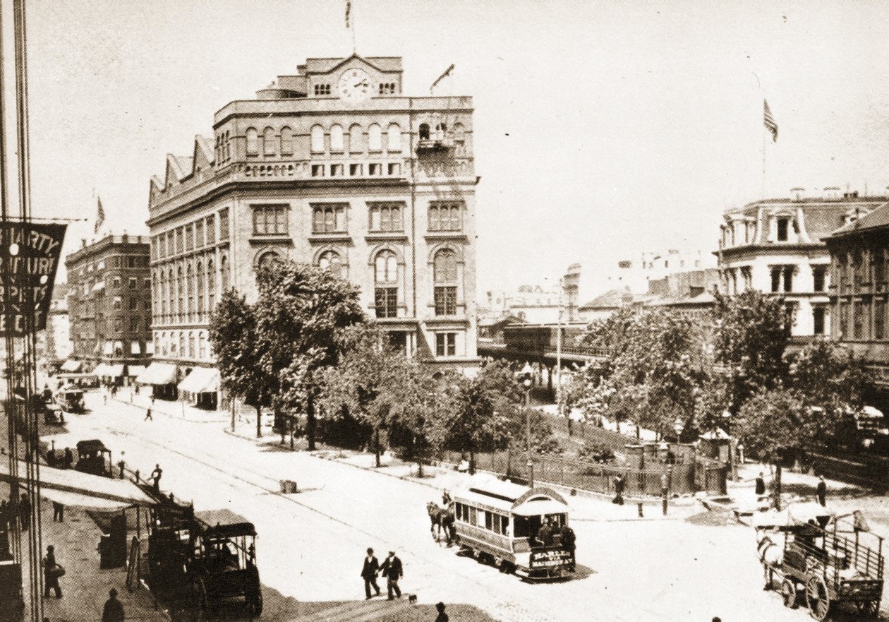 Cooper Park i Cooper Union Building, Nowy Jork, 1893 autorstwa American Photographer