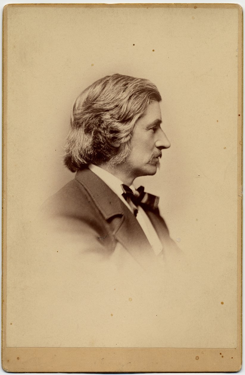 Franklin Benjamin Sanborn (1831-1917), amerykański reformator społeczny, dziennikarz socjolog; fot. H G Smith, Boston (zdjęcie albumu) autorstwa American Photographer