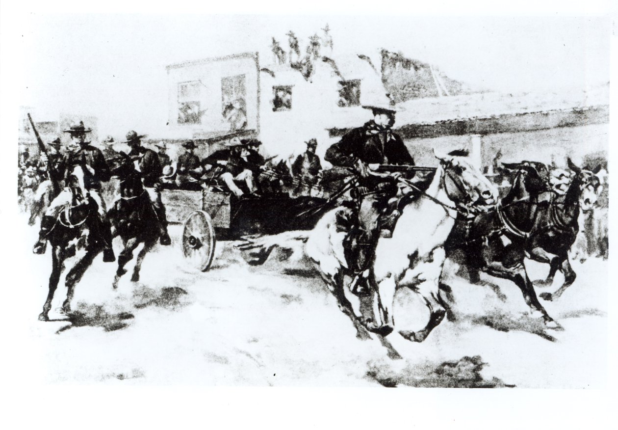 Garret wprowadza Billy the Kid, 1880 autorstwa American Photographer