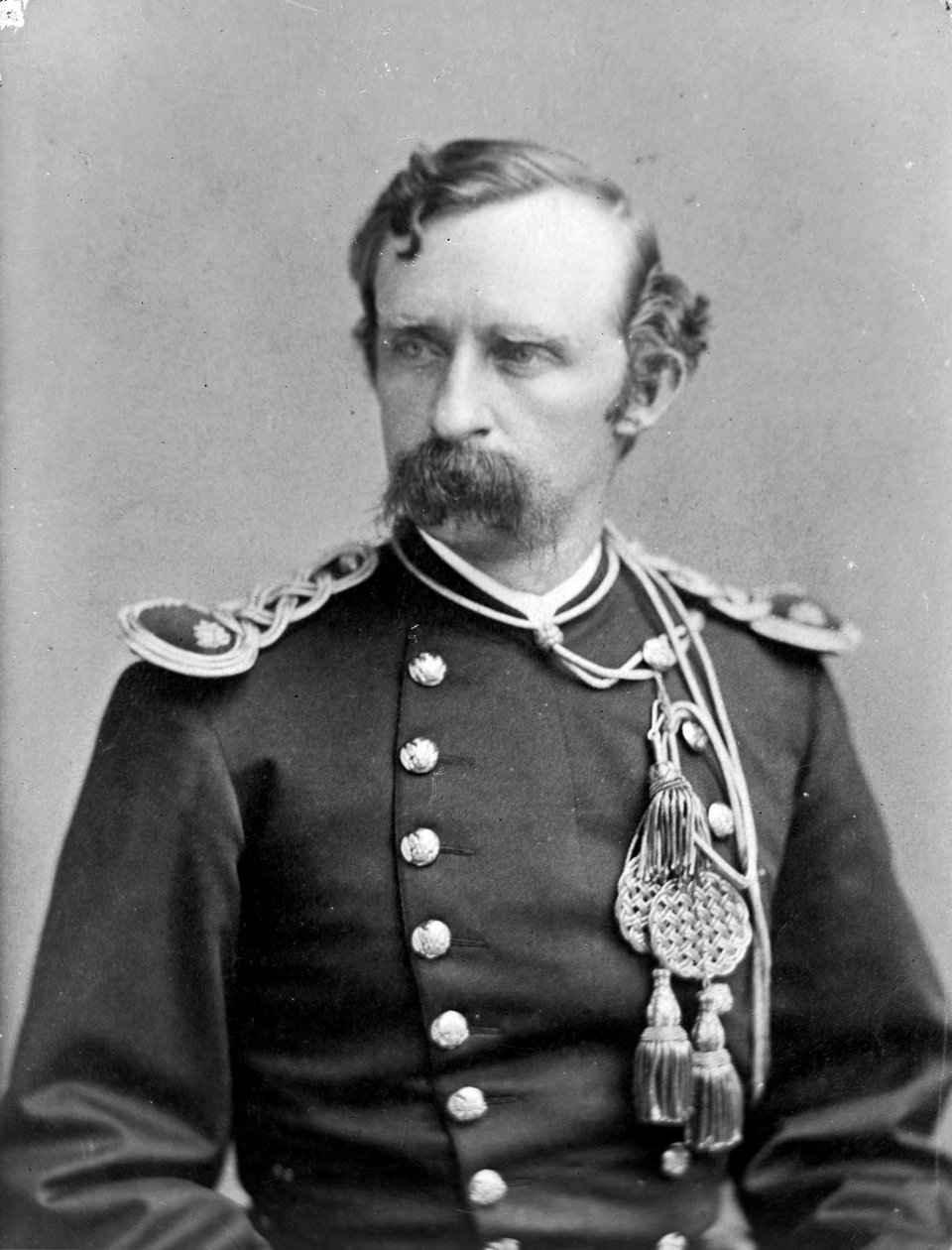 Generał George A. Custer, w mundurze, popiersie autorstwa American Photographer