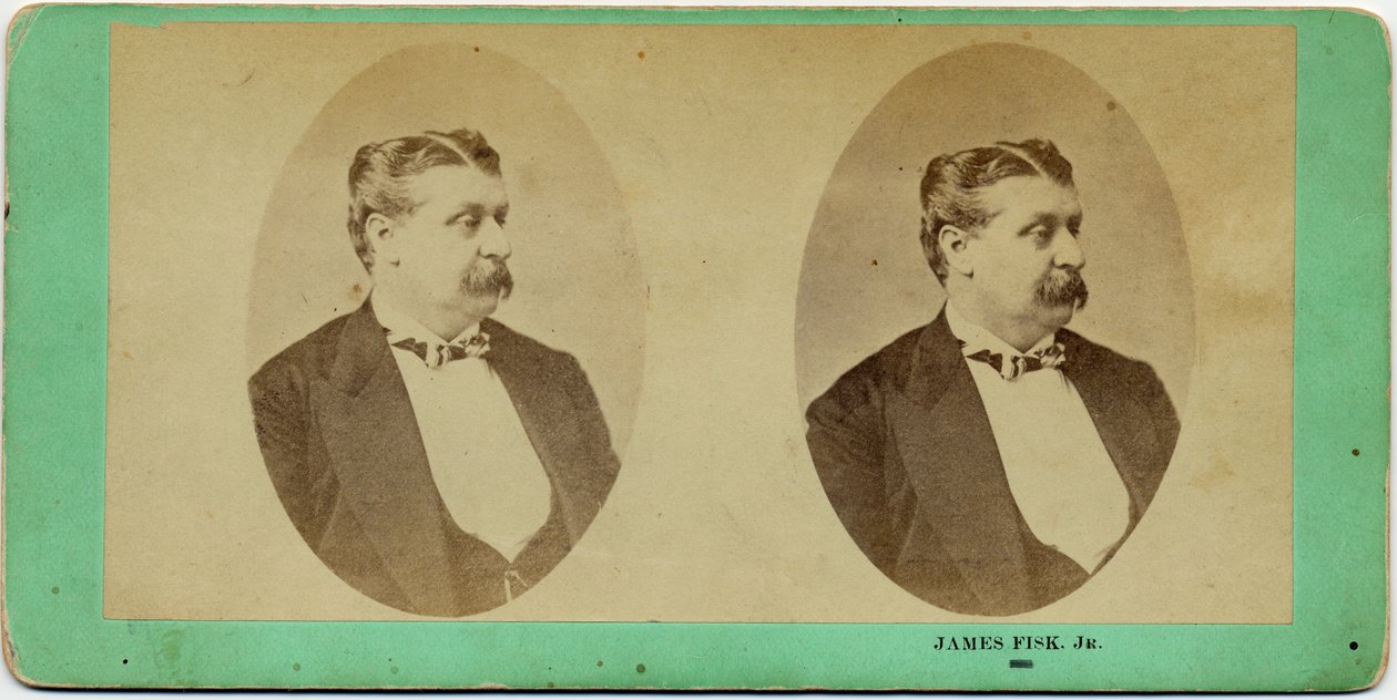 James Fisk (1834-72), amerykański finansista (zdjęcie stereo) autorstwa American Photographer