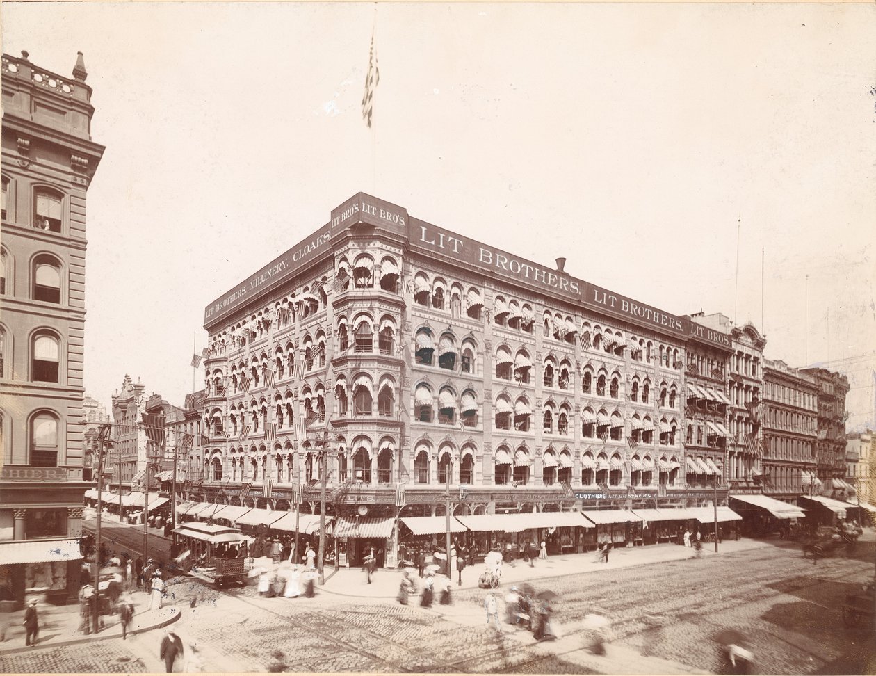 Lit Brothers, Market Street, 8, północno-wschodni róg, 1898 autorstwa American Photographer