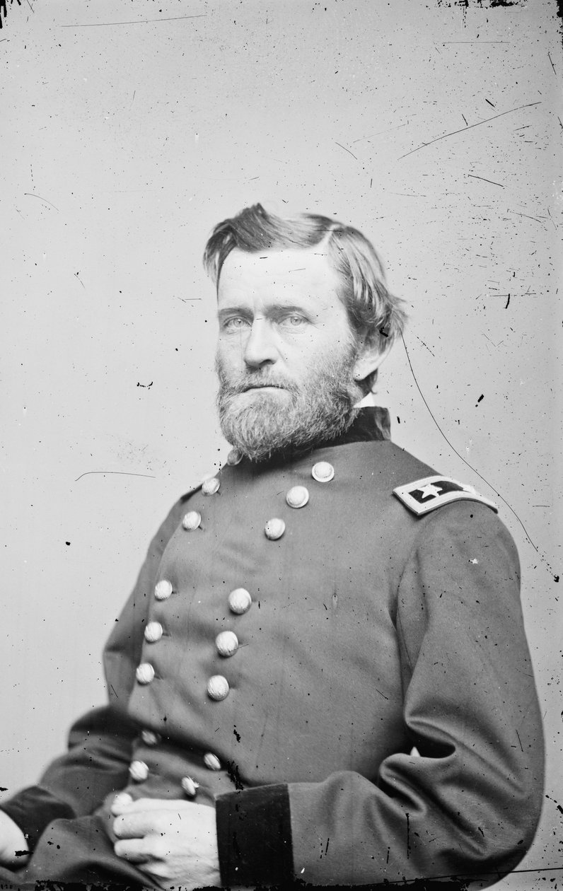 Gen. dyw. Ulysses S. Grant, oficer Armii Federalnej, 1862-4 autorstwa American Photographer