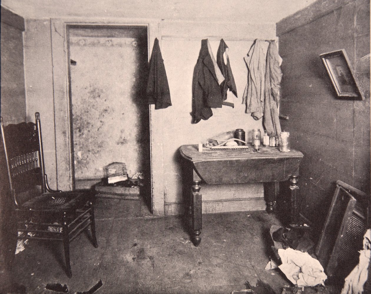 Kamienica w Nowym Jorku, lata 90. XIX w. autorstwa American Photographer