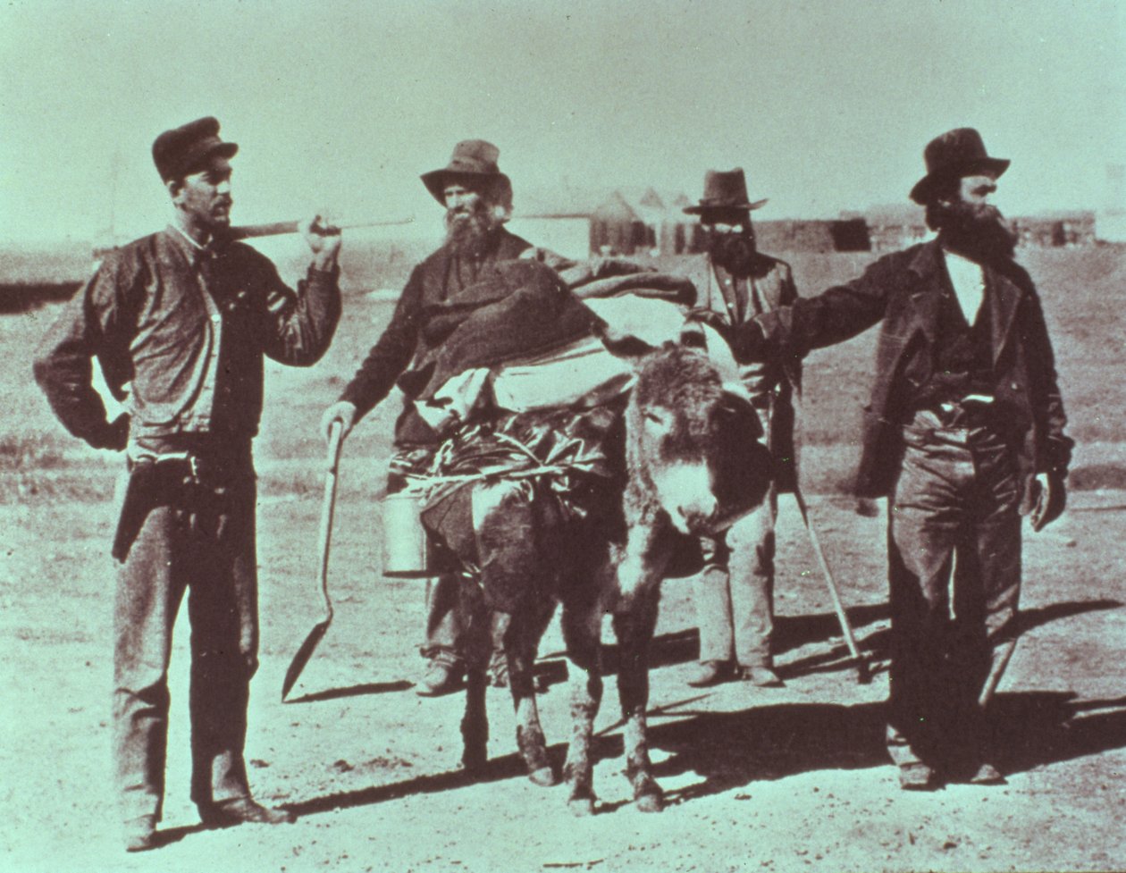 Północnoamerykańscy poszukiwacze złota, ok. 1849 r. autorstwa American Photographer