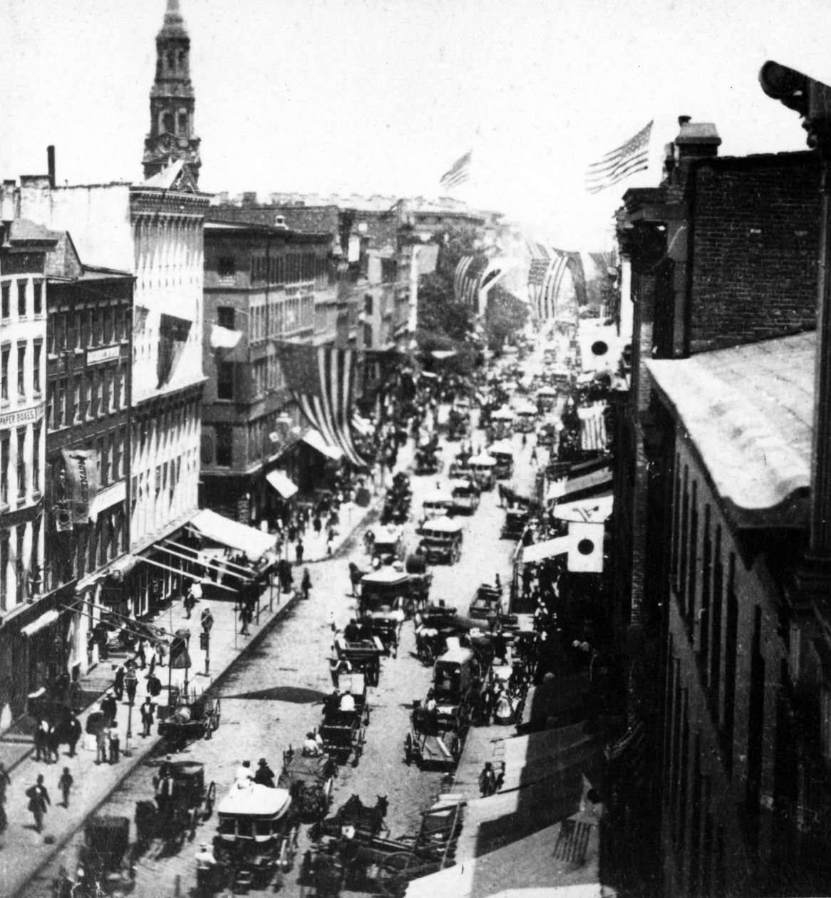 Panorama z Biura Telegraficznego Western Union, Nowy Jork, ok. 1890 r. autorstwa American Photographer