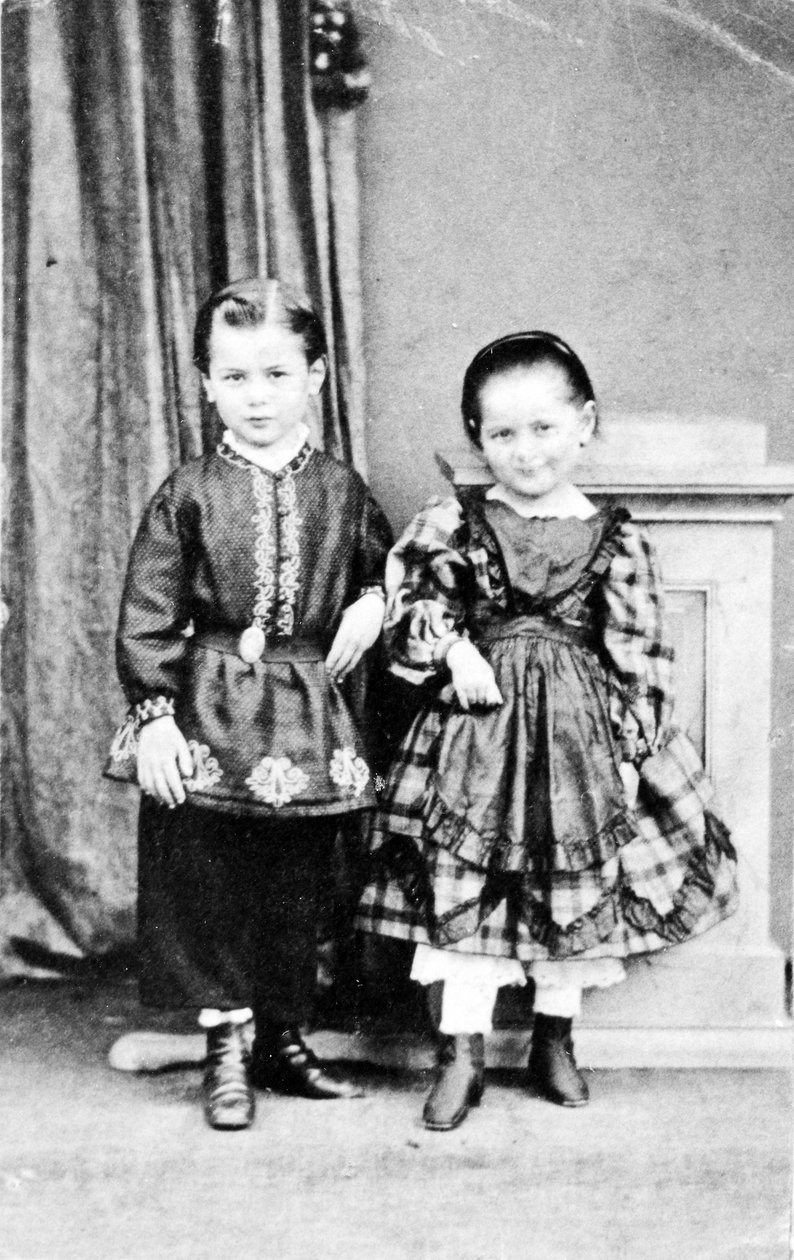 Portret brata i siostry, ok. 1860 autorstwa American Photographer