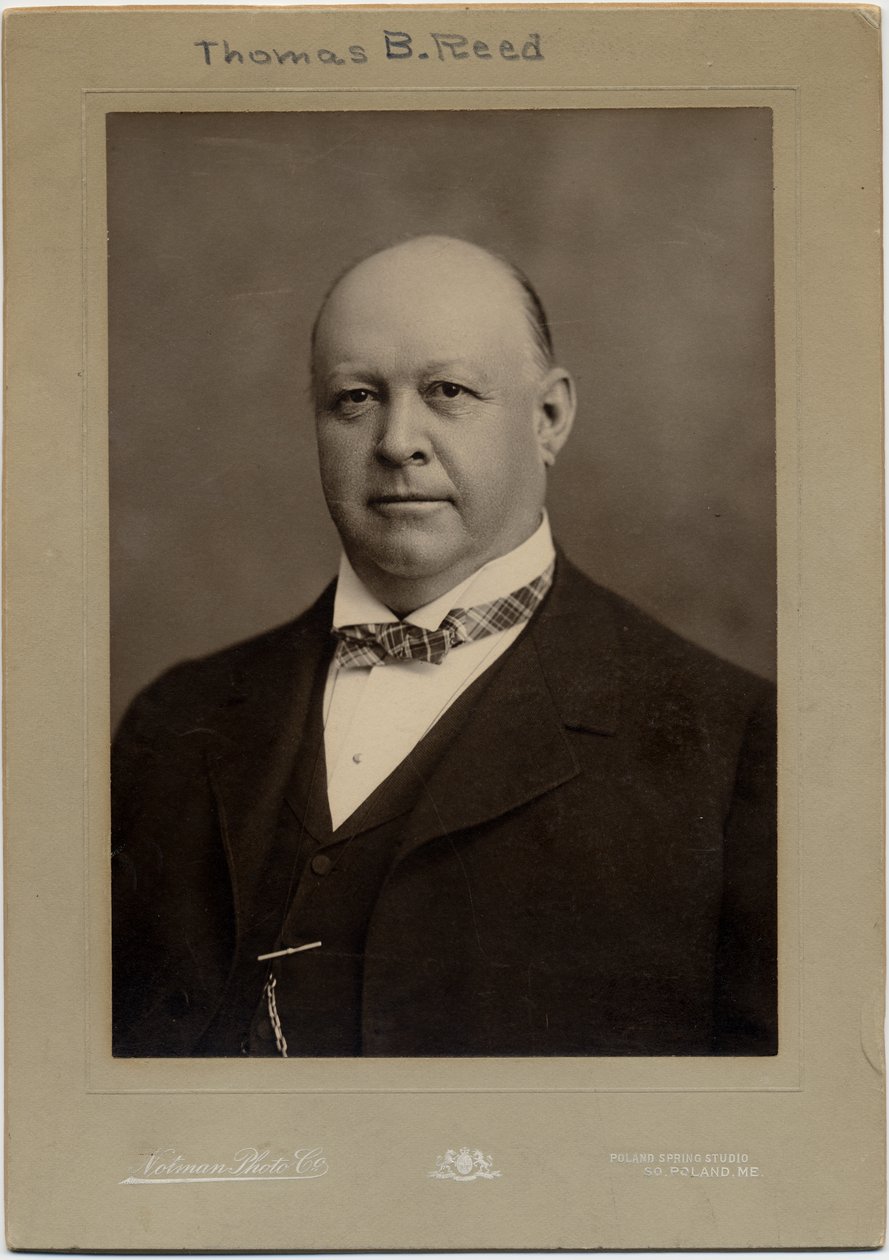 Thomas Brackett Reed (1839-1902), polityk amerykański; fot. Notman Photography Co. (odbitka bromkowa) autorstwa American Photographer