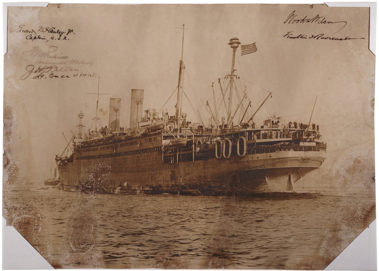 USA Jerzy Waszyngton, ok. 1918 (zdjęcie w sepii) autorstwa American Photographer