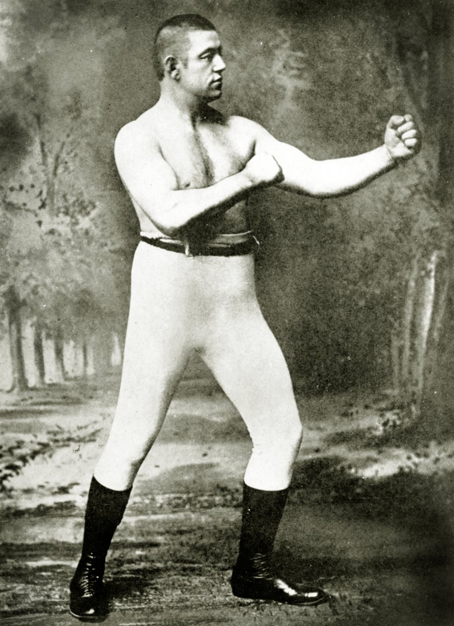Nieznany bokser, ok. 1900 (zdjęcie w sepii) autorstwa American Photographer