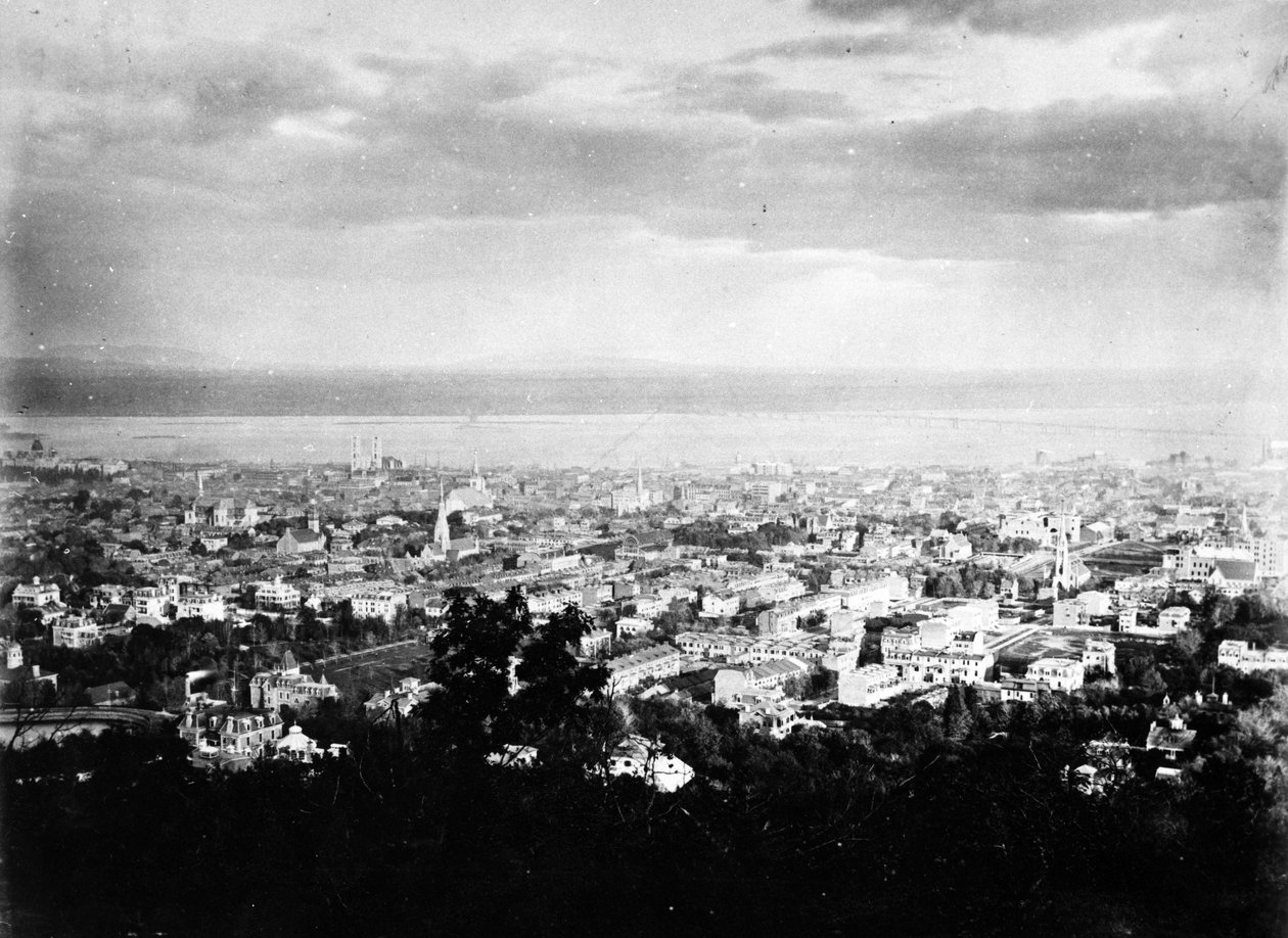 Widok na Montreal z Mount Royal Park, ok. 1860-90 autorstwa American Photographer