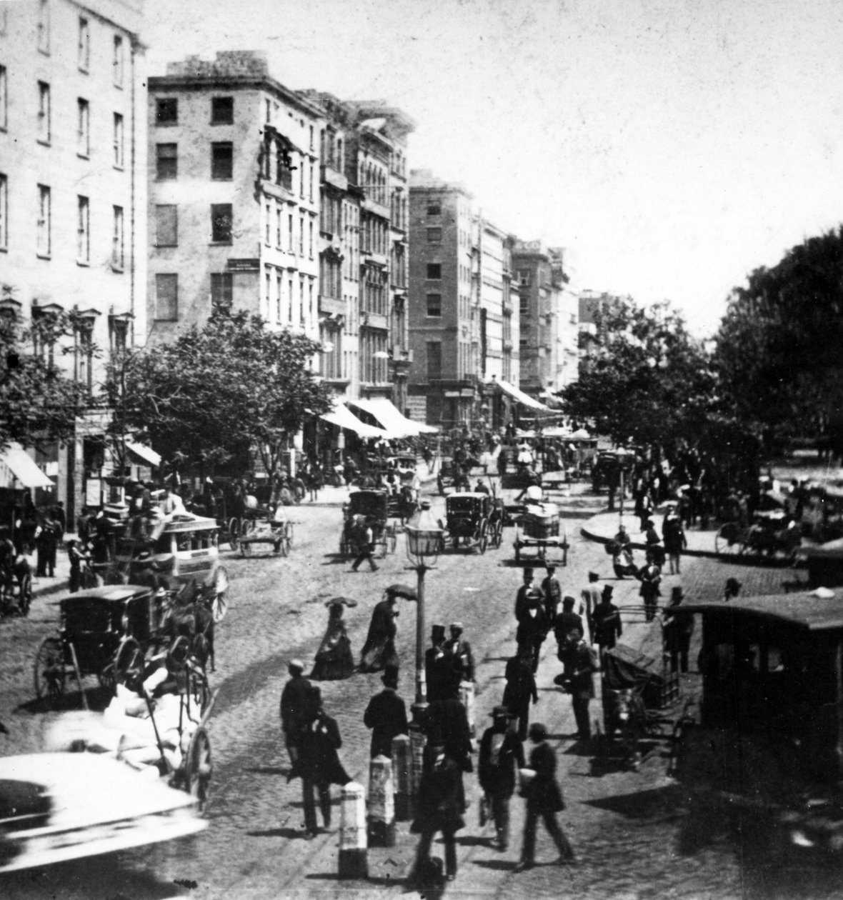 Zobacz Broadway z Muzeum Barnuma, dc.1860s autorstwa American Photographer