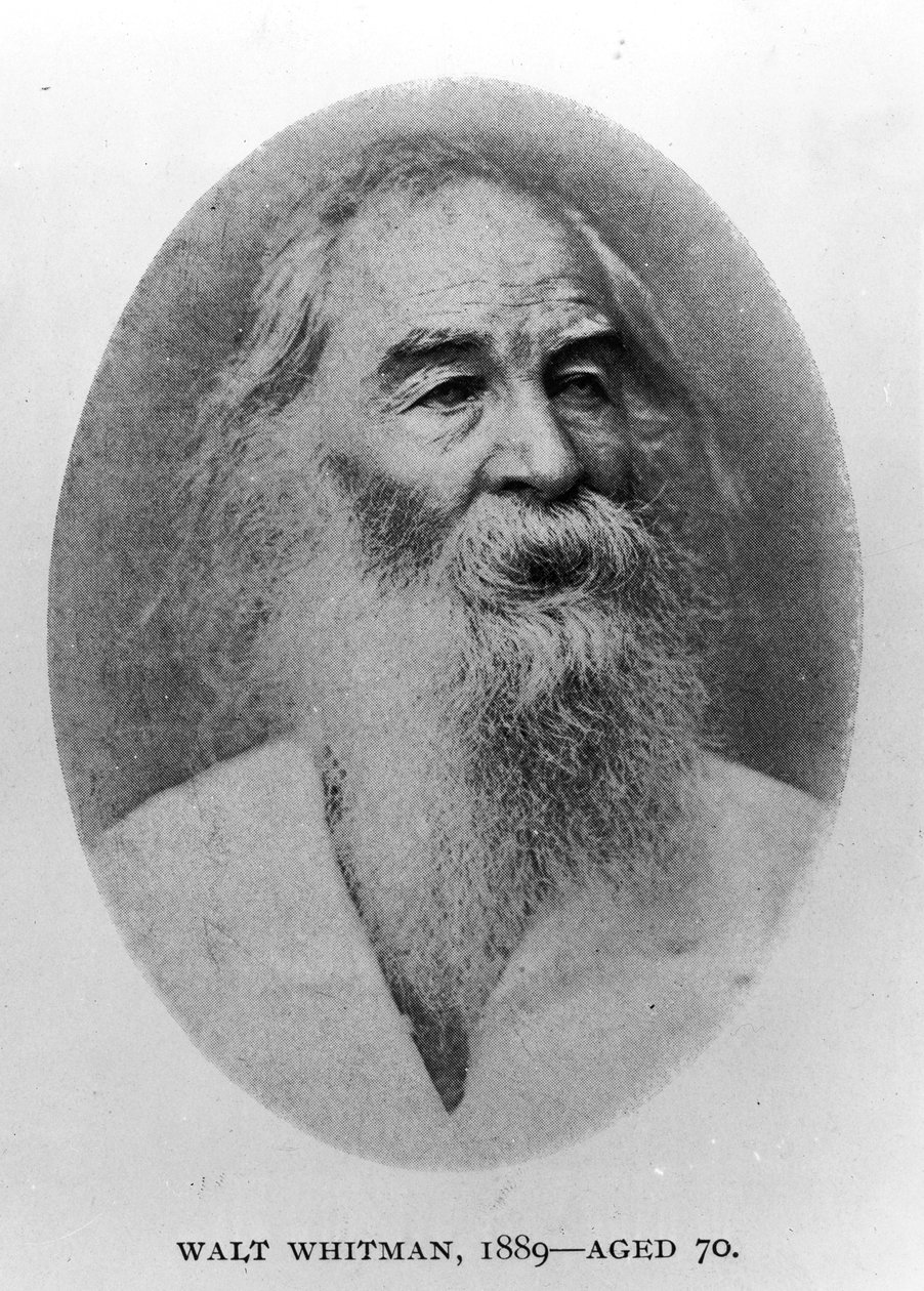 Walt Whitman, sfotografowany w 1889 r. autorstwa American Photographer