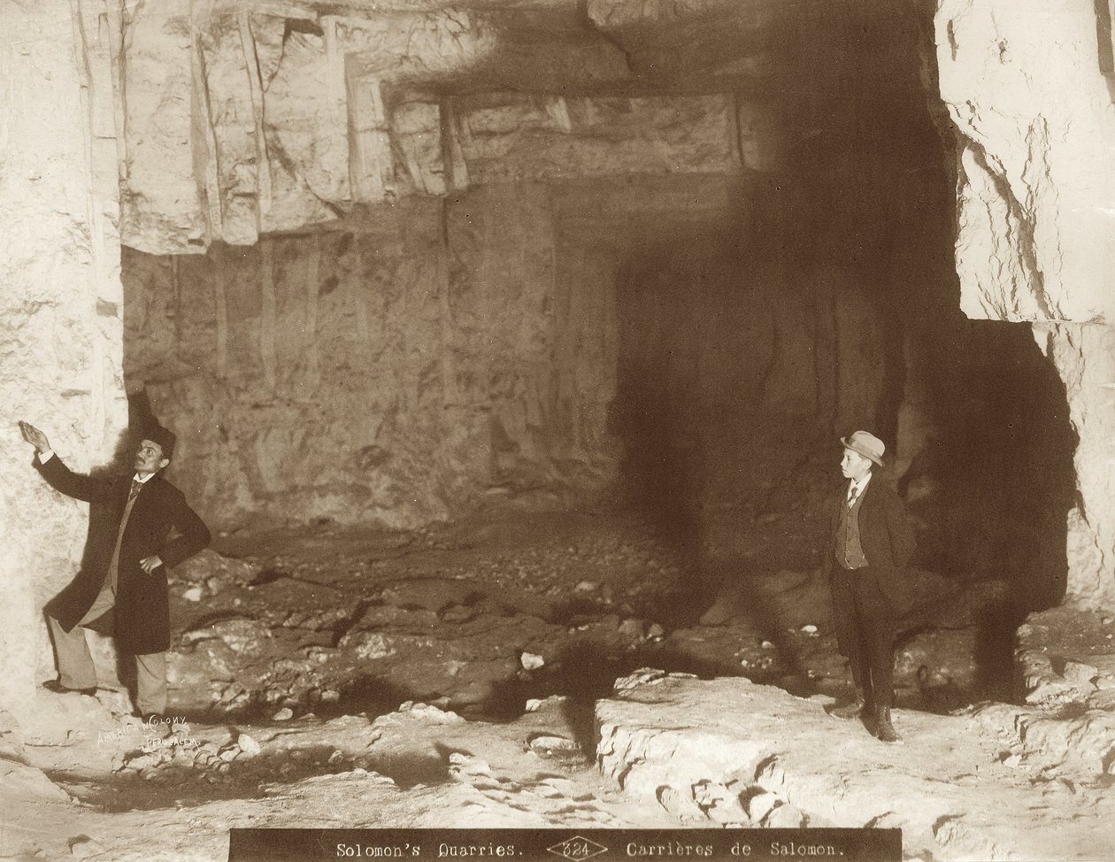 Jaskinia Sedekiasza, Jerozolima, 1898-1911 autorstwa American Photographer