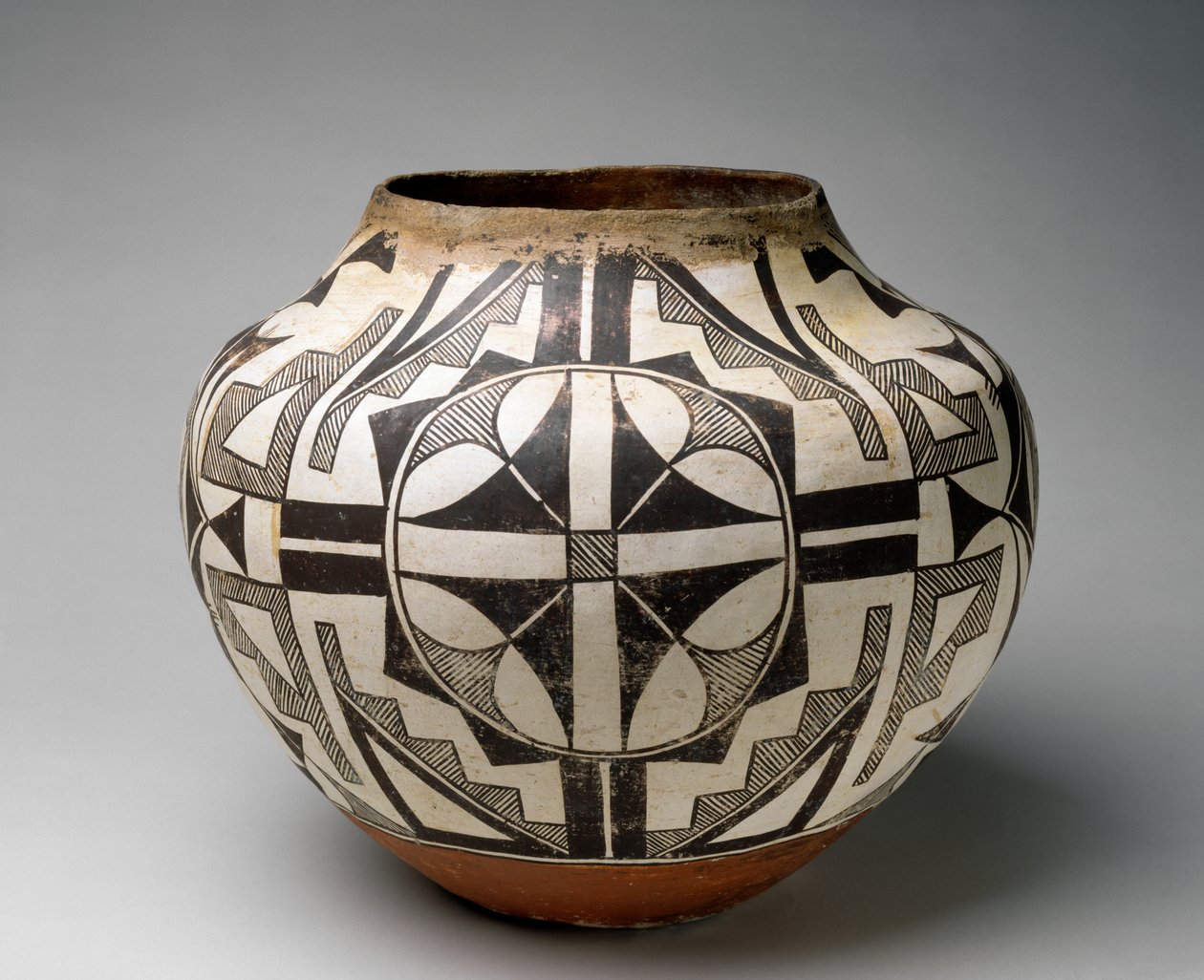 Acoma Pueblo słój, ok. 1890 (ceramika z polichromowanym obrazem poślizgowym) autorstwa American School